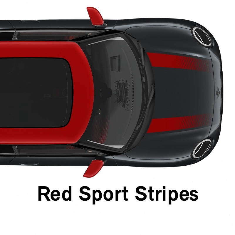 MINI Bonnet Stripes: Red Sport Stripes