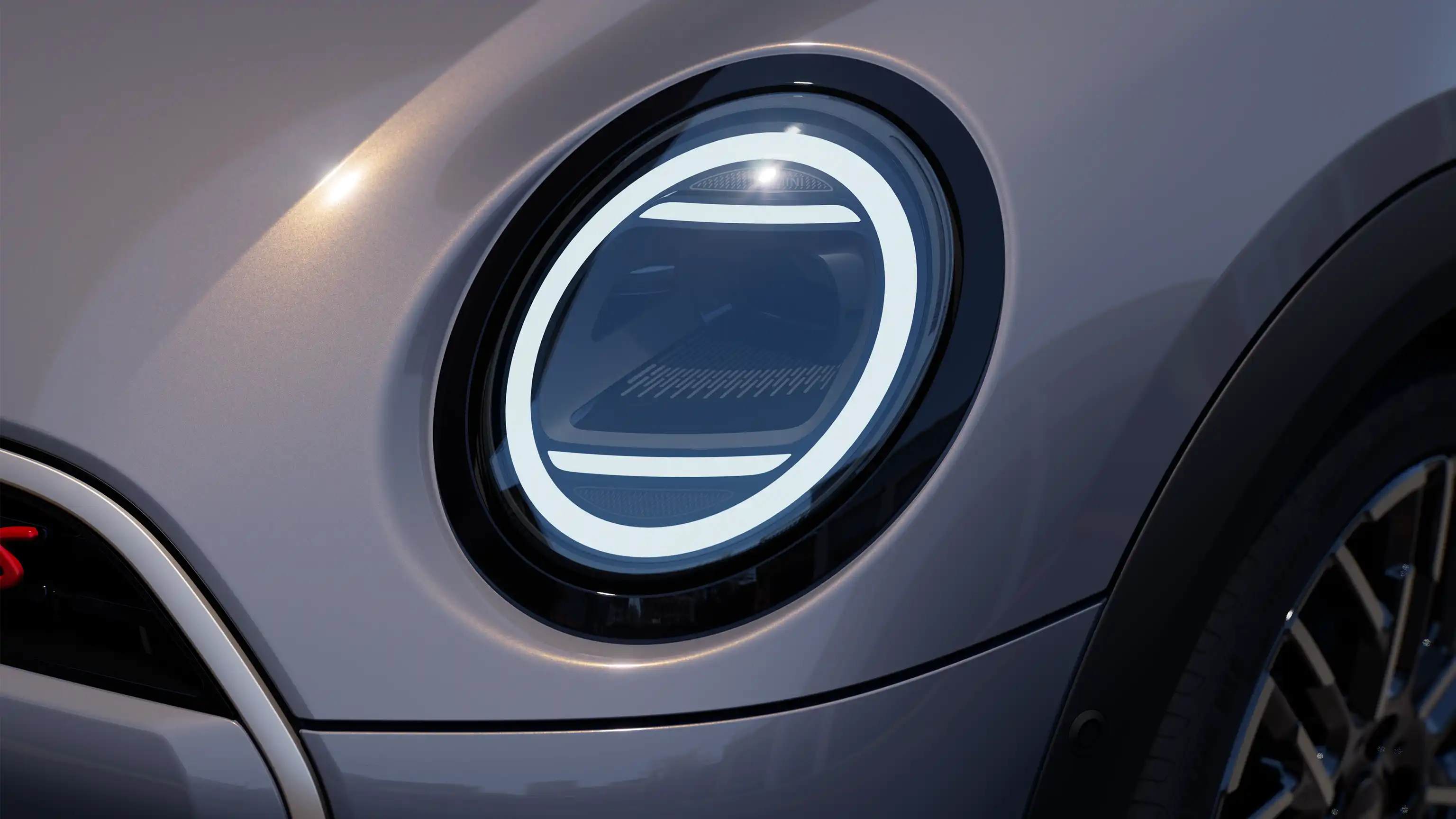 Detail view of the MINI Cooper Convertible LED Headlights on