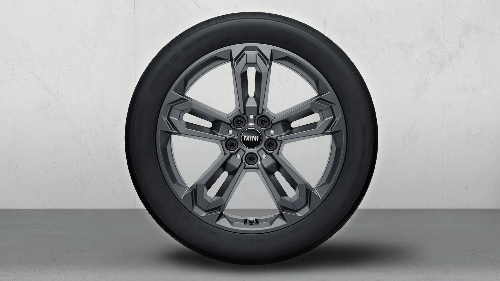 19" John Cooper Works light alloy winter wheel Double Spoke style 1041 in Gunmetal Grey. 