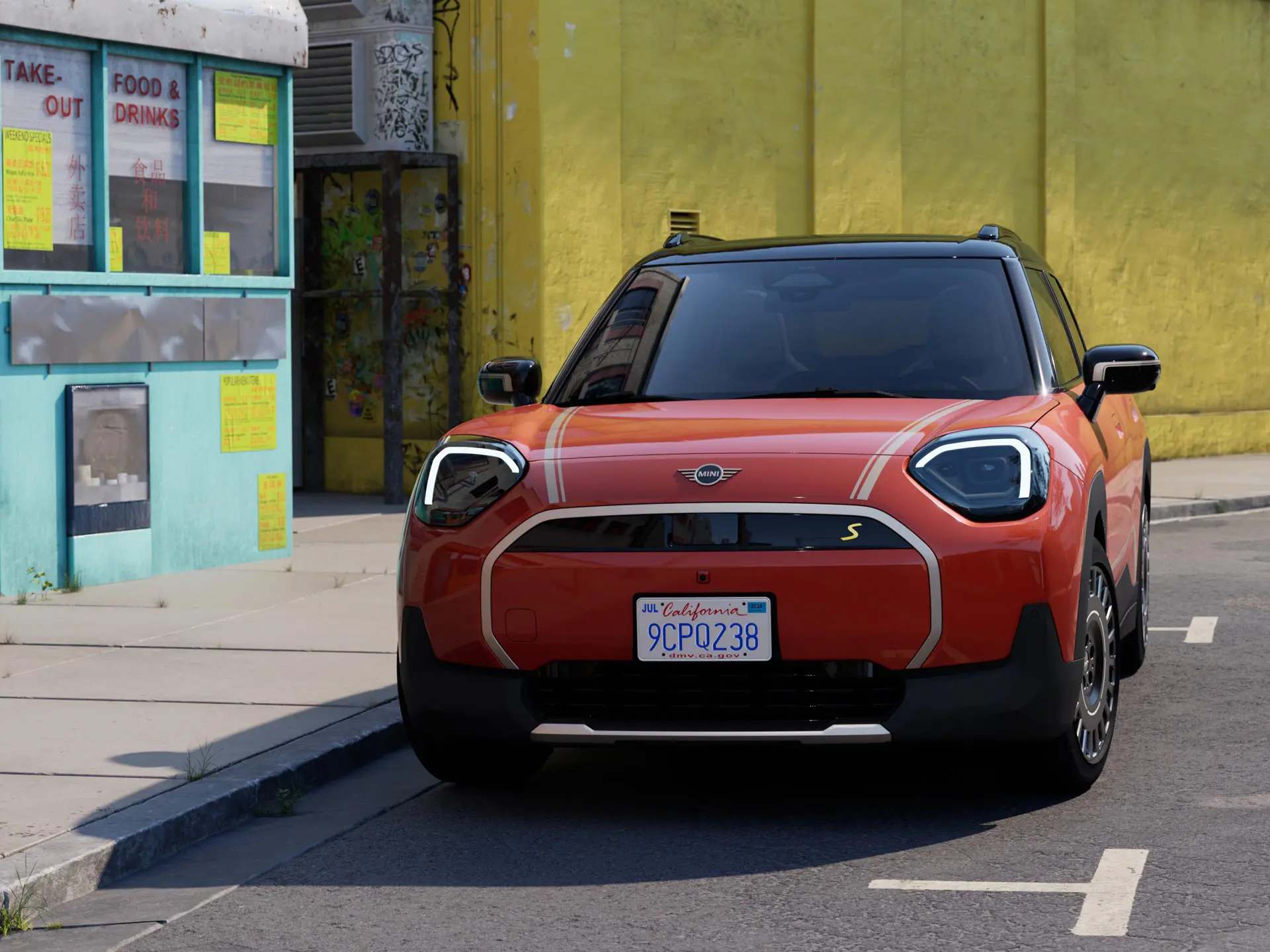 MINI Countryman in the snow.