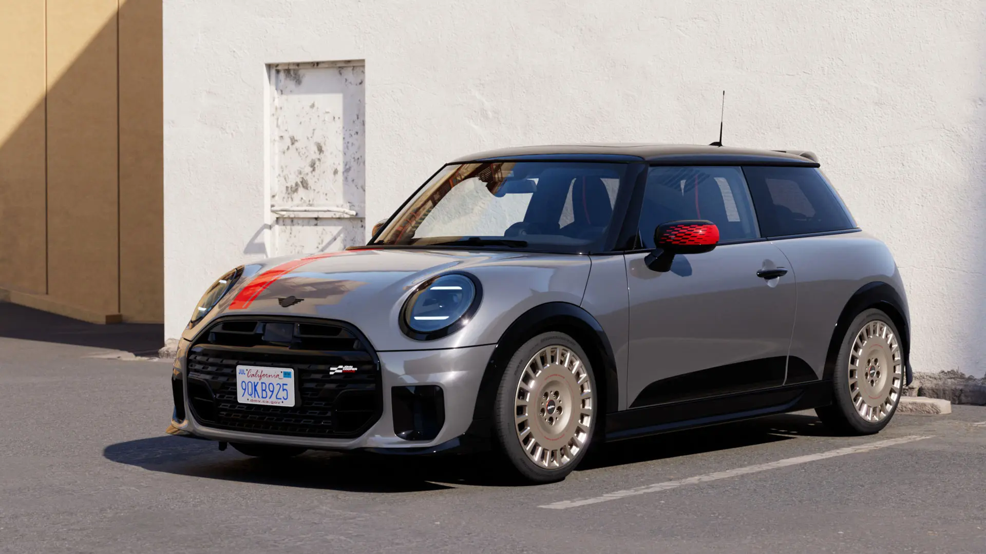 MINI John Cooper Works in silver and black equipped with 18" John Cooper Works light alloy winter wheel, Rallye Spoke style 992.